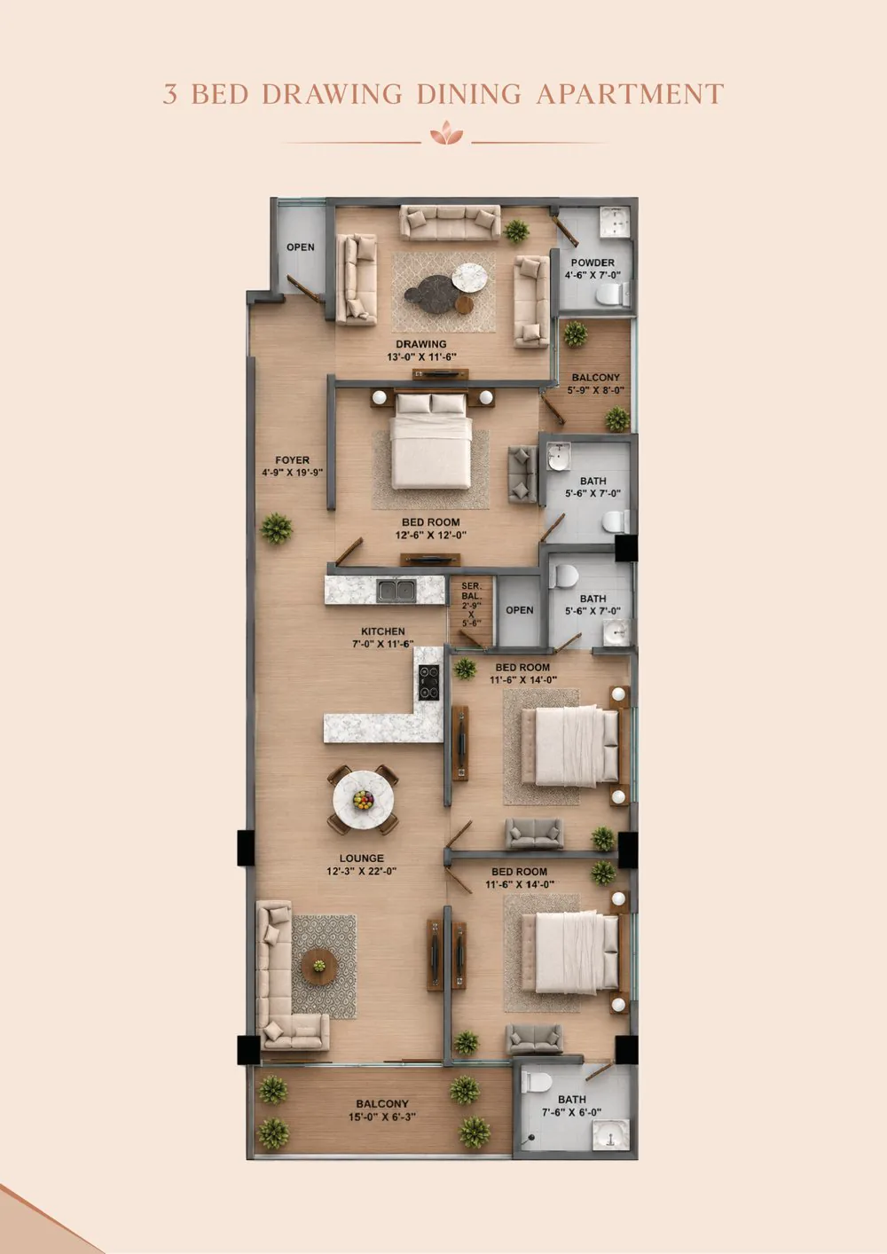 Orchid II apartment floor plan