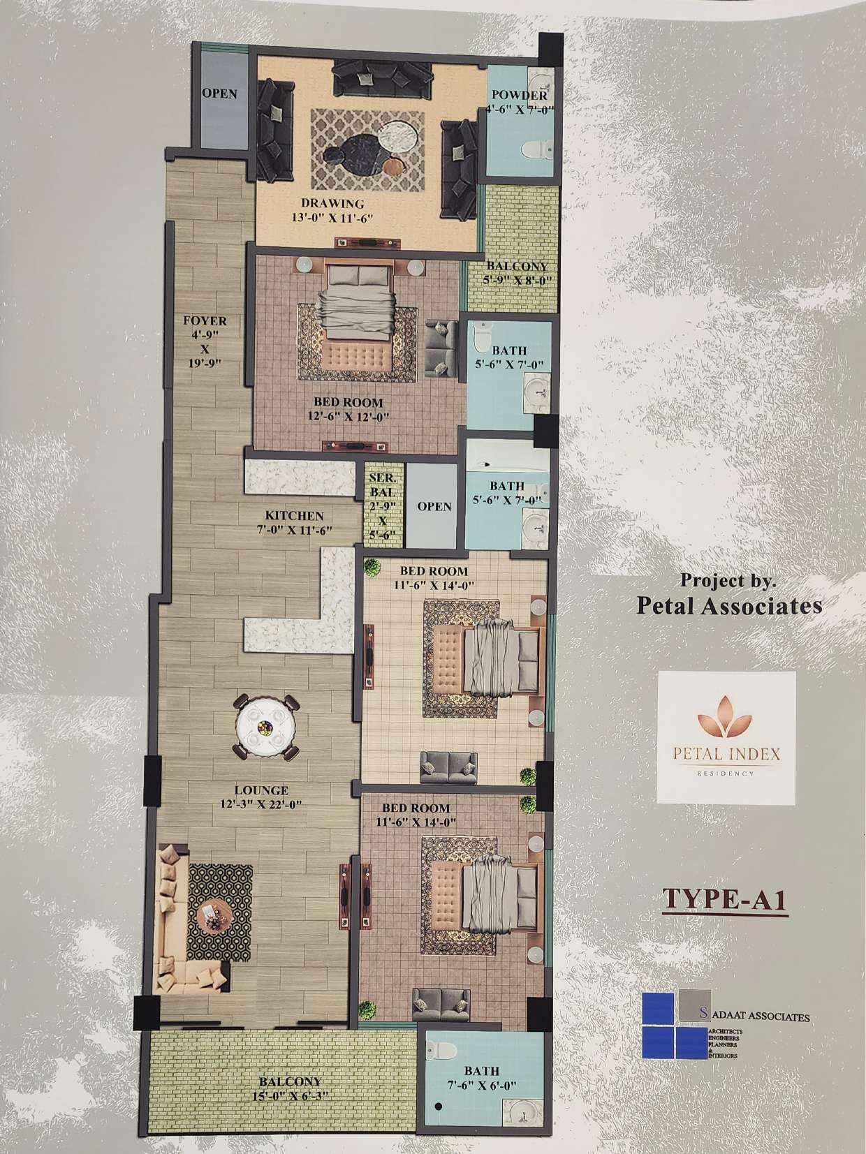 Type A1 floor plan