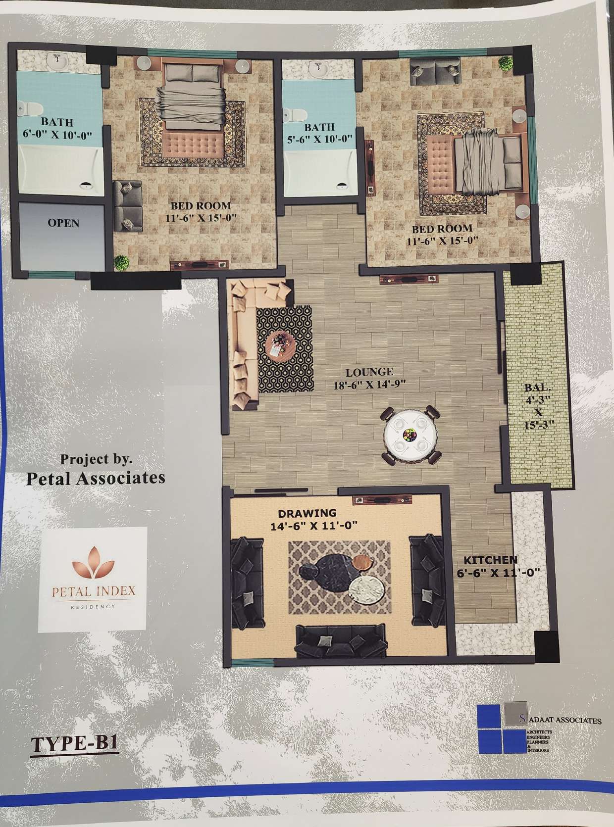 Type B1 floor plan